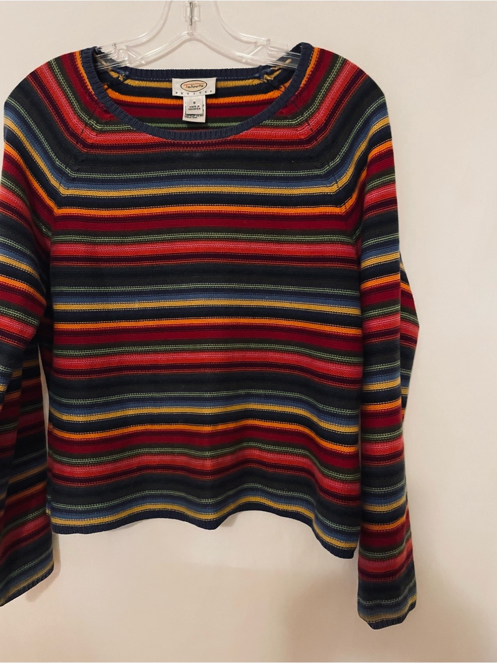 Talbots Multicolor Striped Crewneck Sweater